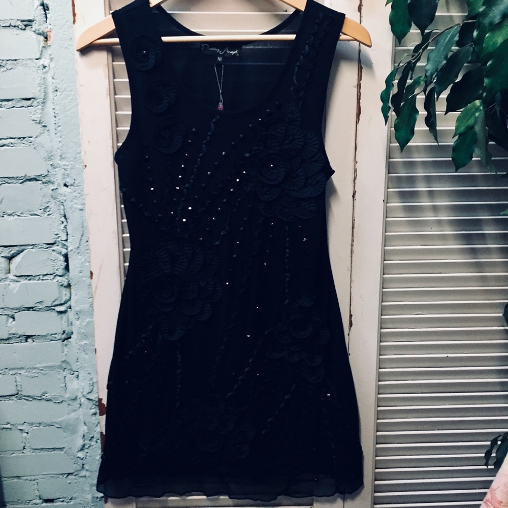 NWT Pretty Angel Translucent Little Black Dress